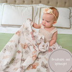 LollyBanks LollyBanks Muslin Swaddle Blankets, 100% Cotton Baby Blanket, 47"x 47" Newborn Swaddle Blanket, (Teddy Bear Print) - 
