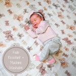 LollyBanks LollyBanks Muslin Swaddle Blankets, 100% Cotton Baby Blanket, 47"x 47" Newborn Swaddle Blanket, (Teddy Bear Print) - 