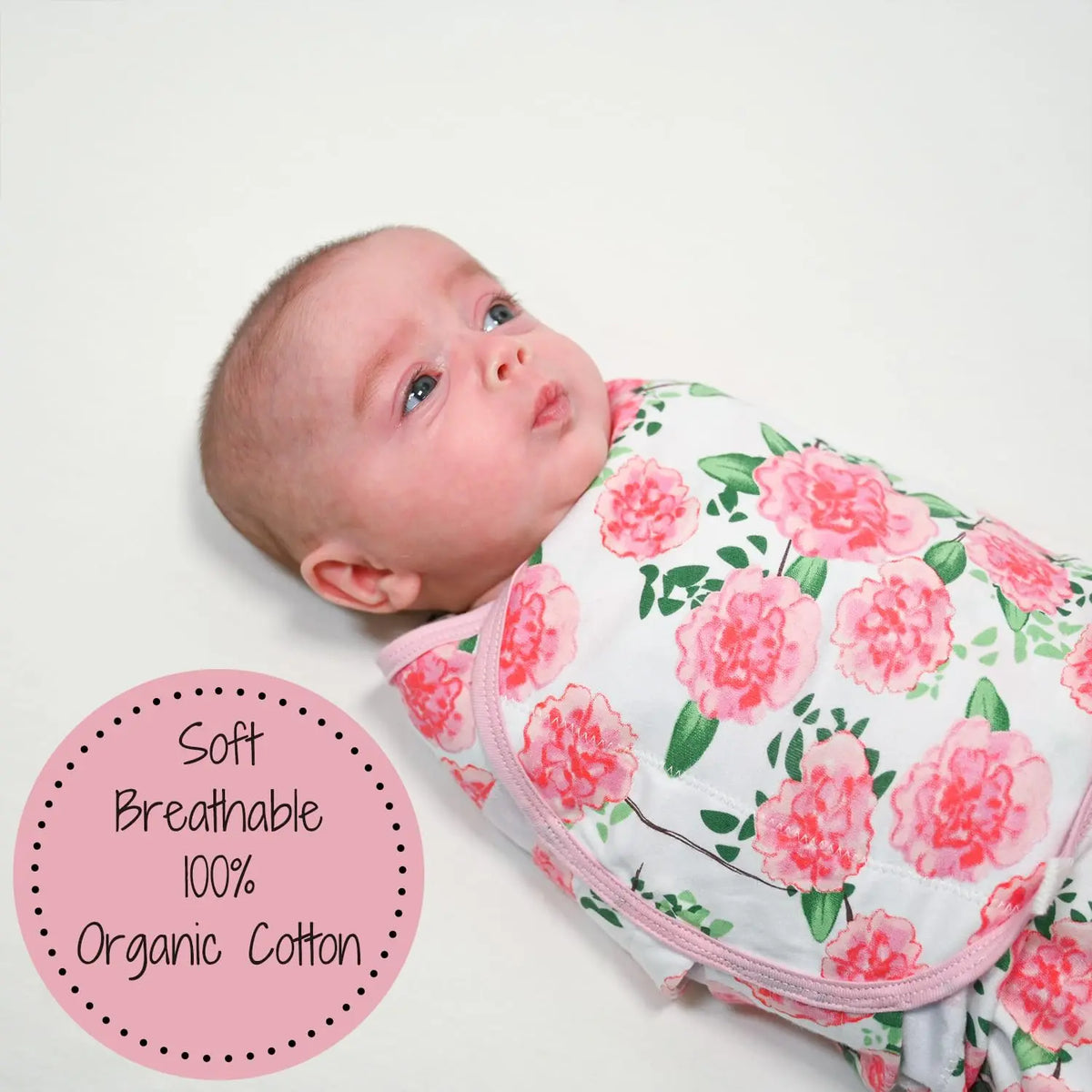 LollyBanks Live Life In Full Bloom Organic Baby Sleep Swaddle - 