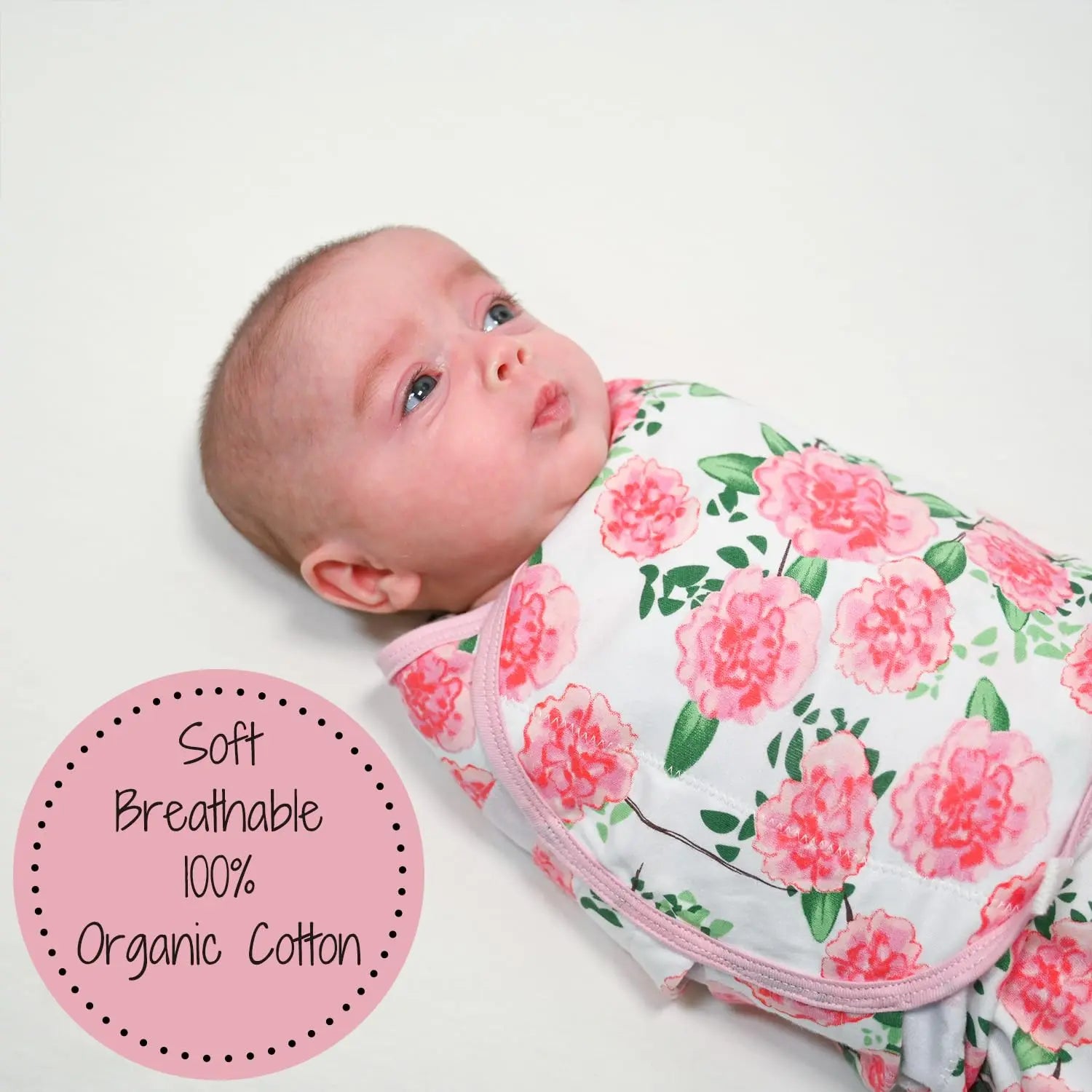 LollyBanks Live Life In Full Bloom Organic Baby Sleep Swaddle - 