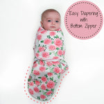 LollyBanks Live Life In Full Bloom Organic Baby Sleep Swaddle - 