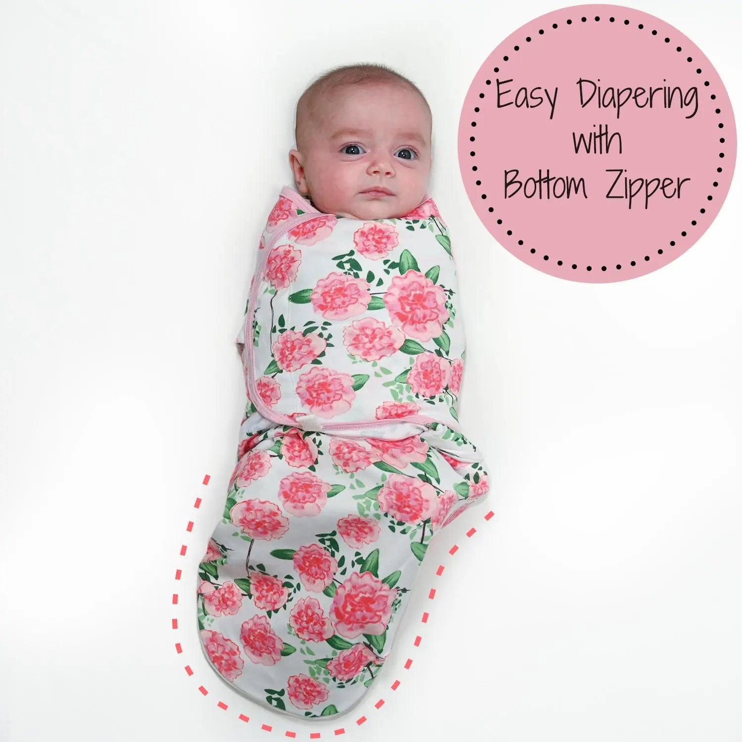 LollyBanks Live Life In Full Bloom Organic Baby Sleep Swaddle - 