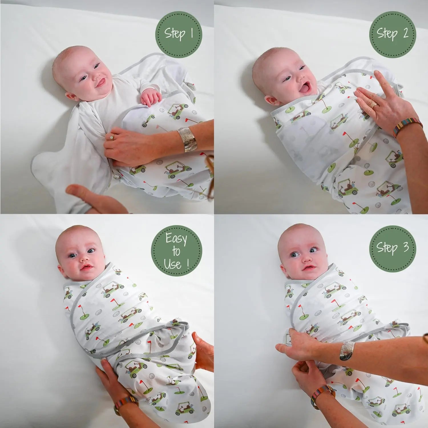 LollyBanks Live Life In Full Bloom Organic Baby Sleep Swaddle - 