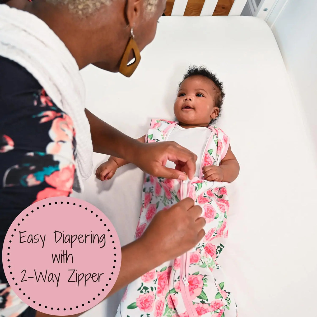 LollyBanks Live Life in Full Bloom Baby Sleep Sack, 100% Organic Cotton - 