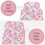 LollyBanks Live Life in Full Bloom Baby Sleep Sack, 100% Organic Cotton - 