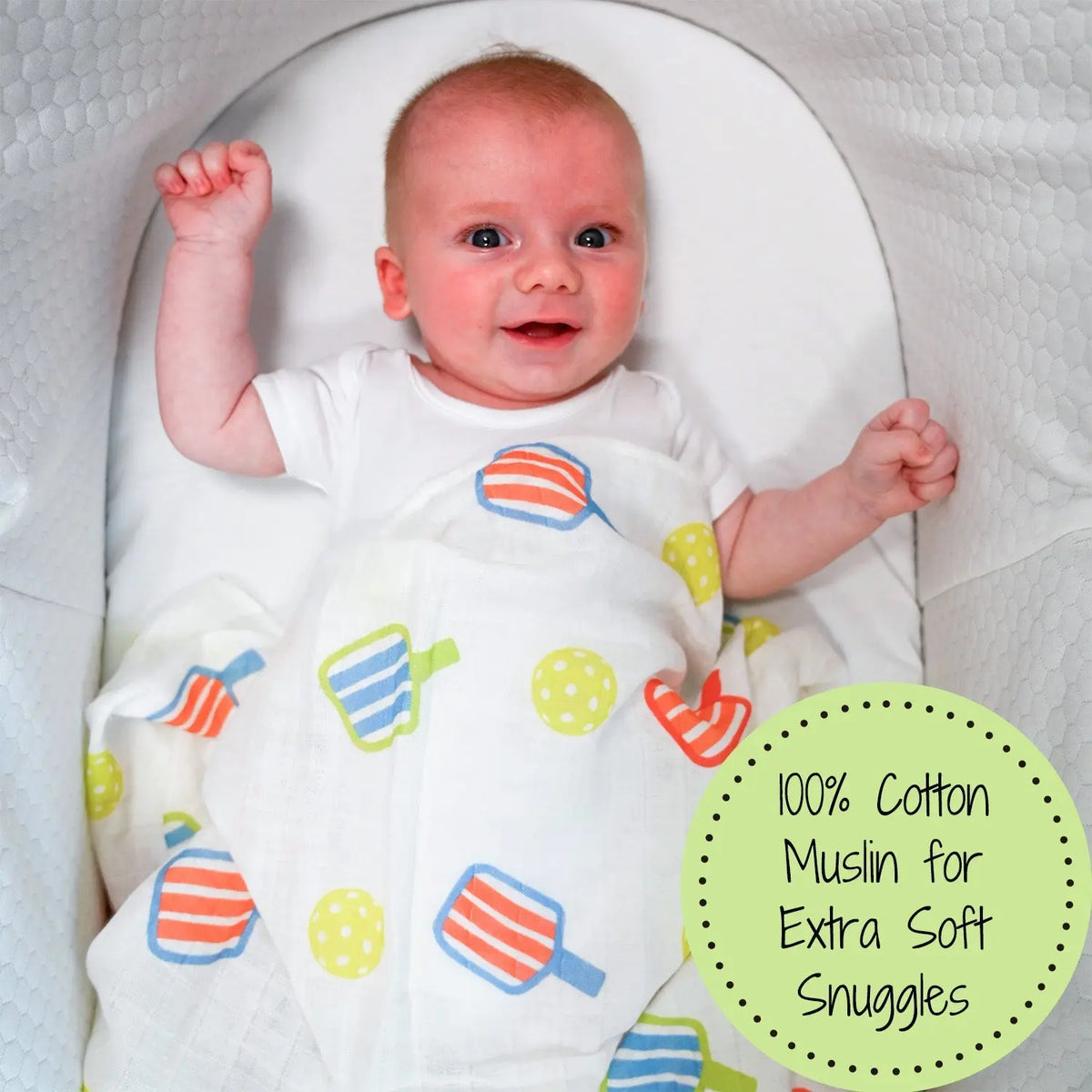 LollyBanks I Can't, I Have Pickleball Swaddle Blanket - 