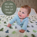 LollyBanks Pine Tree Baby Muslin Swaddle Blanket - 