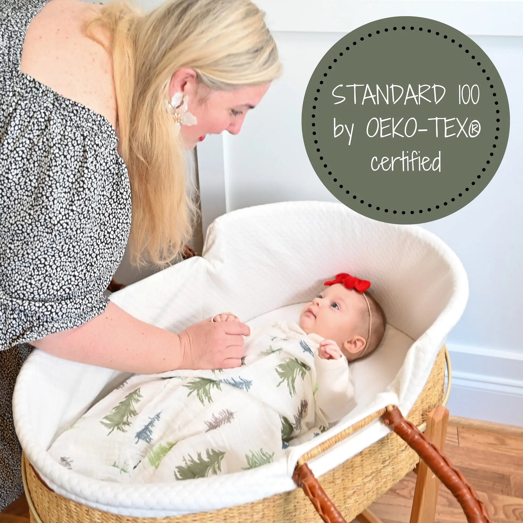 LollyBanks Pine Tree Baby Muslin Swaddle Blanket - 