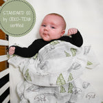 LollyBanks Chill Out Polar Bear Baby Muslin Swaddle Blanket - 