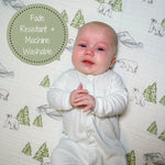 LollyBanks Chill Out Polar Bear Baby Muslin Swaddle Blanket - 