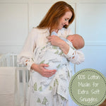LollyBanks Chill Out Polar Bear Baby Muslin Swaddle Blanket - 