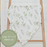 LollyBanks Chill Out Polar Bear Baby Muslin Swaddle Blanket - 