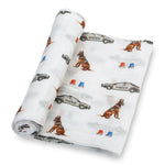 LollyBanks Policeman Baby Muslin Swaddle Blanket - 