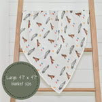 LollyBanks Policeman Baby Muslin Swaddle Blanket - 