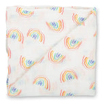 LollyBanks Somewhere Over The Rainbow Baby Muslin Swaddle Blanket - 