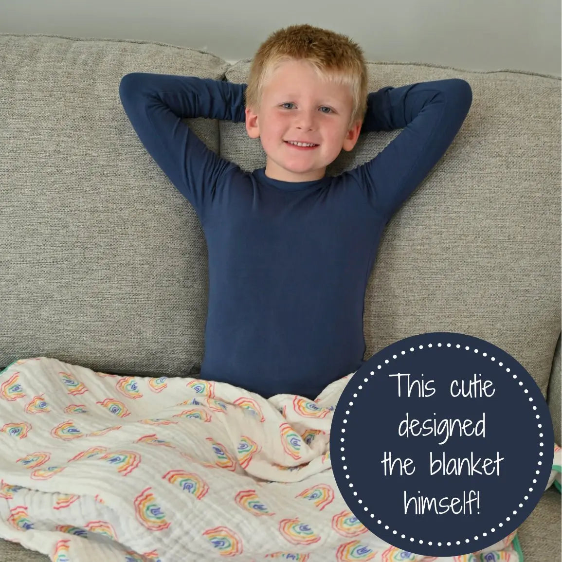 LollyBanks Somewhere Over The Rainbow Muslin Quilt - 