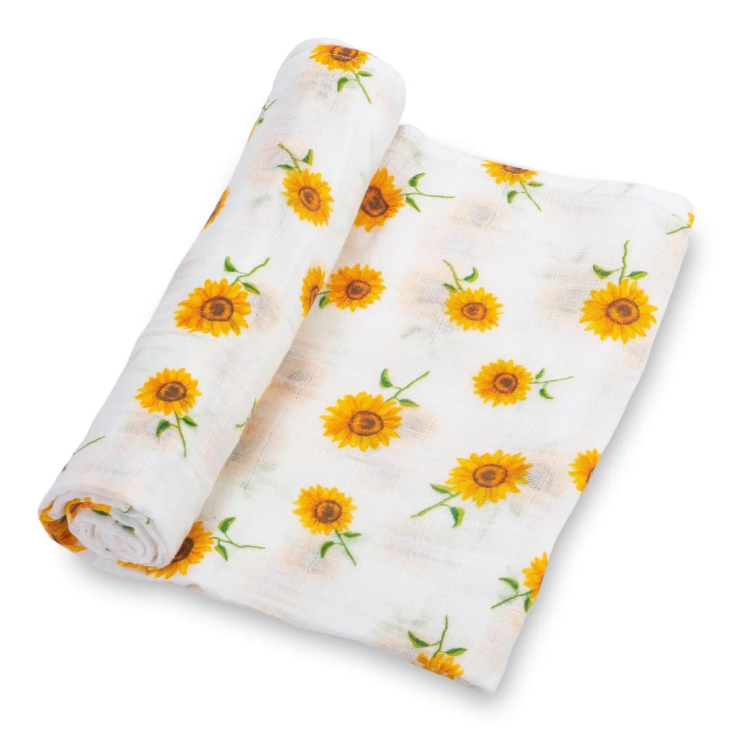 LollyBanks Sunflower Fields Baby Muslin Swaddle Blanket - 