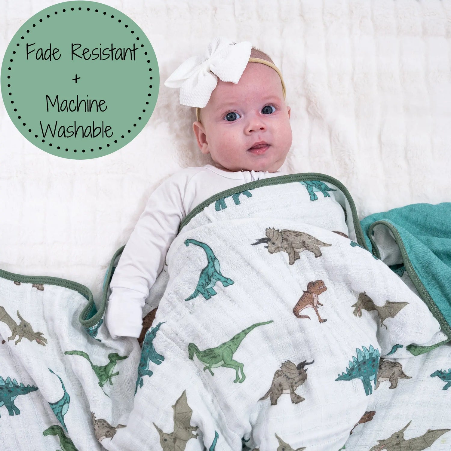 LollyBanks Have A T - rexcellent Day Muslin Baby Blanket - 