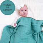 LollyBanks Have A T - rexcellent Day Muslin Baby Blanket - 