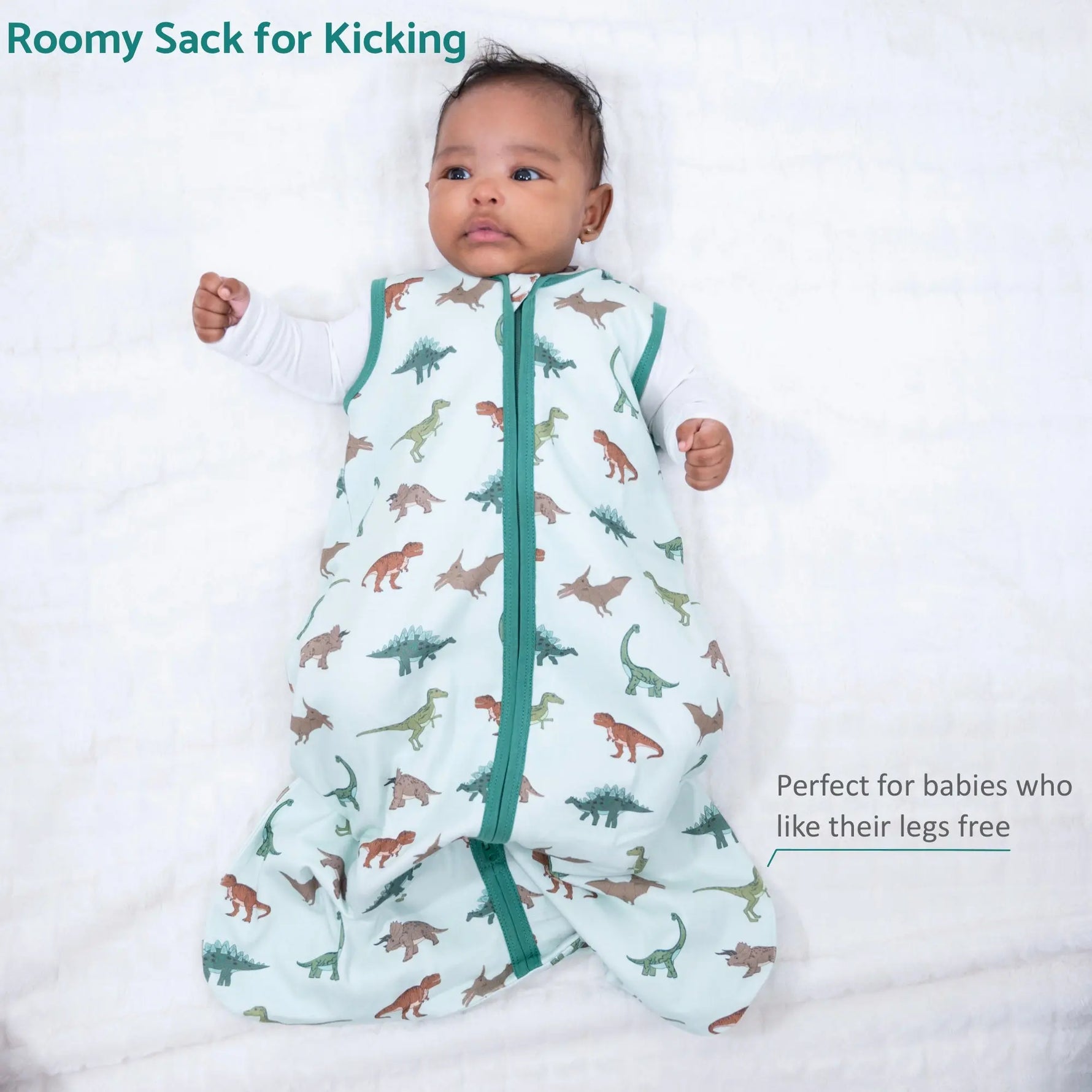 LollyBanks Have A T - rexcellent Day Baby Sleep Sack, 100% Organic Cotton - 