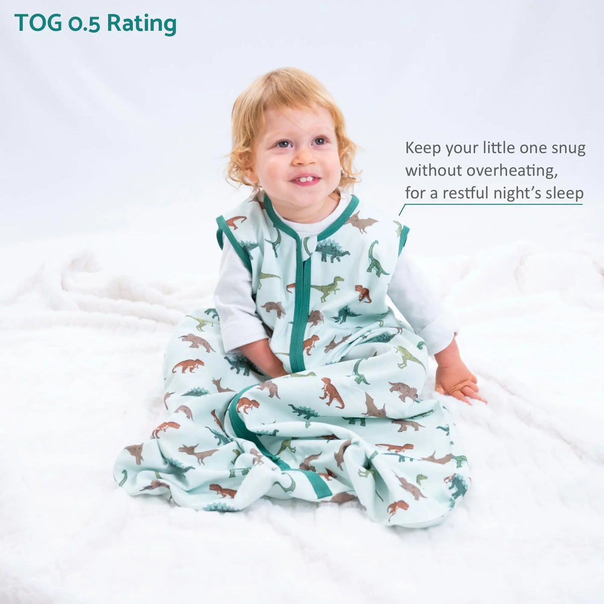 LollyBanks Have A T - rexcellent Day Baby Sleep Sack, 100% Organic Cotton - 
