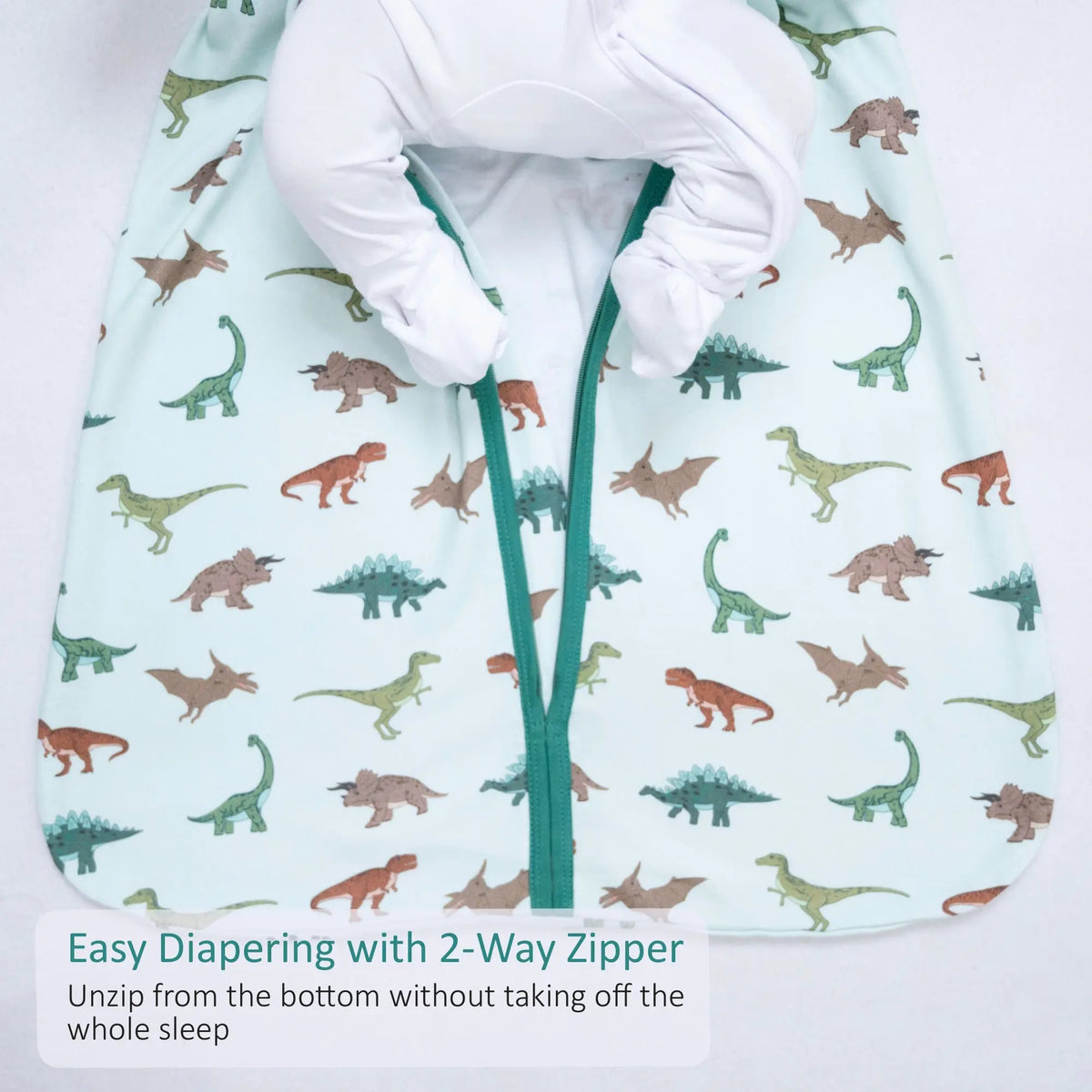 LollyBanks Have A T - rexcellent Day Baby Sleep Sack, 100% Organic Cotton - 
