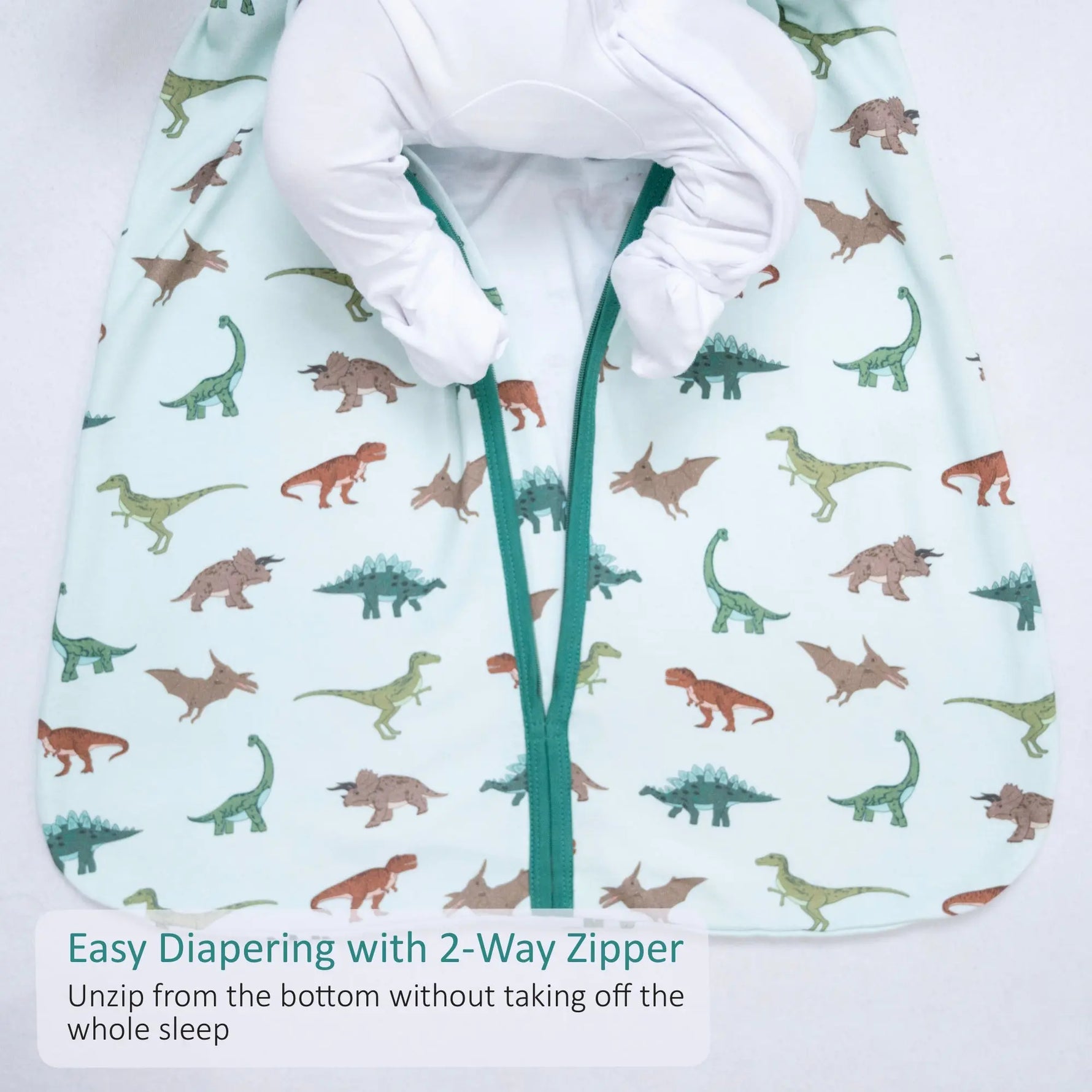 LollyBanks Have A T - rexcellent Day Baby Sleep Sack, 100% Organic Cotton - 