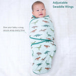 LollyBanks Have A T - rexcellent Day Baby Sleep Swaddle 100% Organic Cotton - 