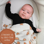 LollyBanks Tiger Baby Muslin Swaddle Blanket - 