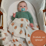 LollyBanks Tiger Baby Muslin Swaddle Blanket - 