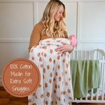 LollyBanks Tiger Baby Muslin Swaddle Blanket - 