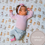 LollyBanks Woof Woof Baby Muslin Swaddle Blanket - 