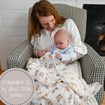 LollyBanks Woof Woof Baby Muslin Swaddle Blanket - 