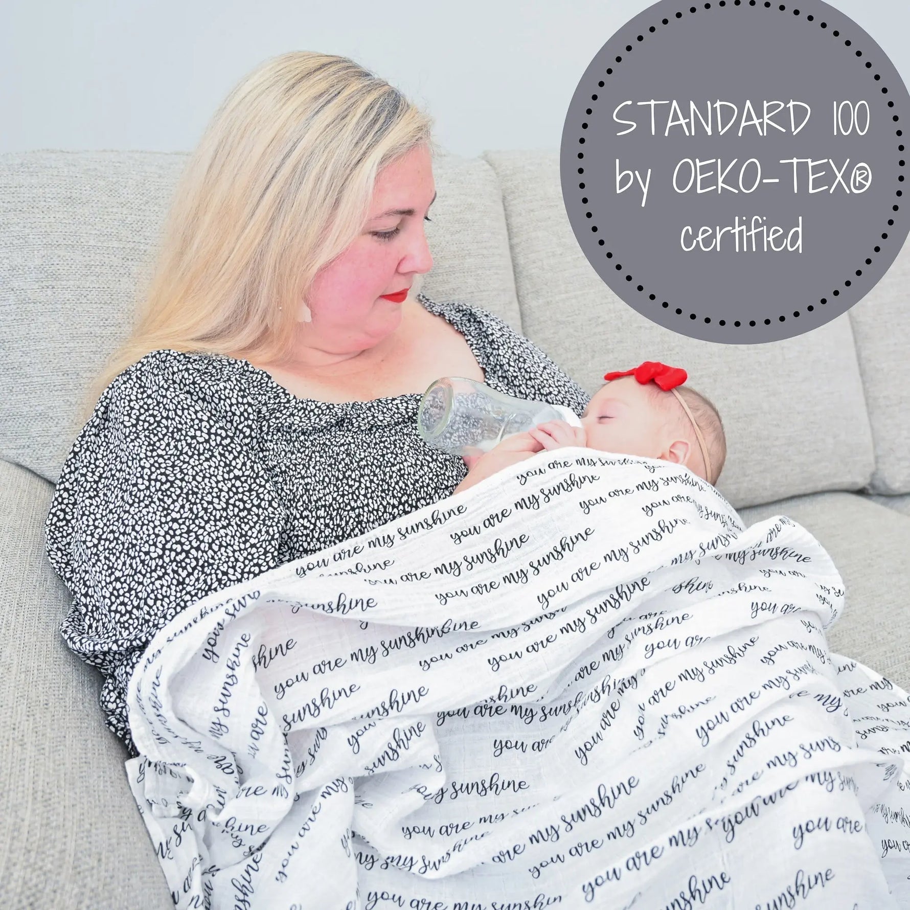 LollyBanks You Are My Sunshine Baby Muslin Swaddle Blanket - 