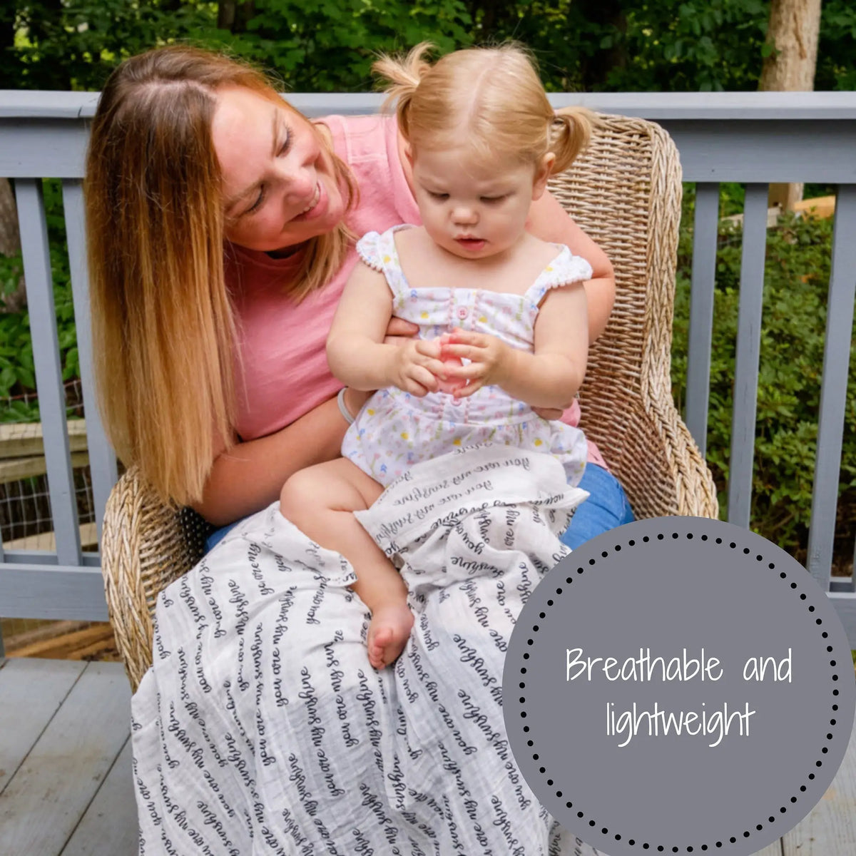 LollyBanks You Are My Sunshine Baby Muslin Swaddle Blanket - 