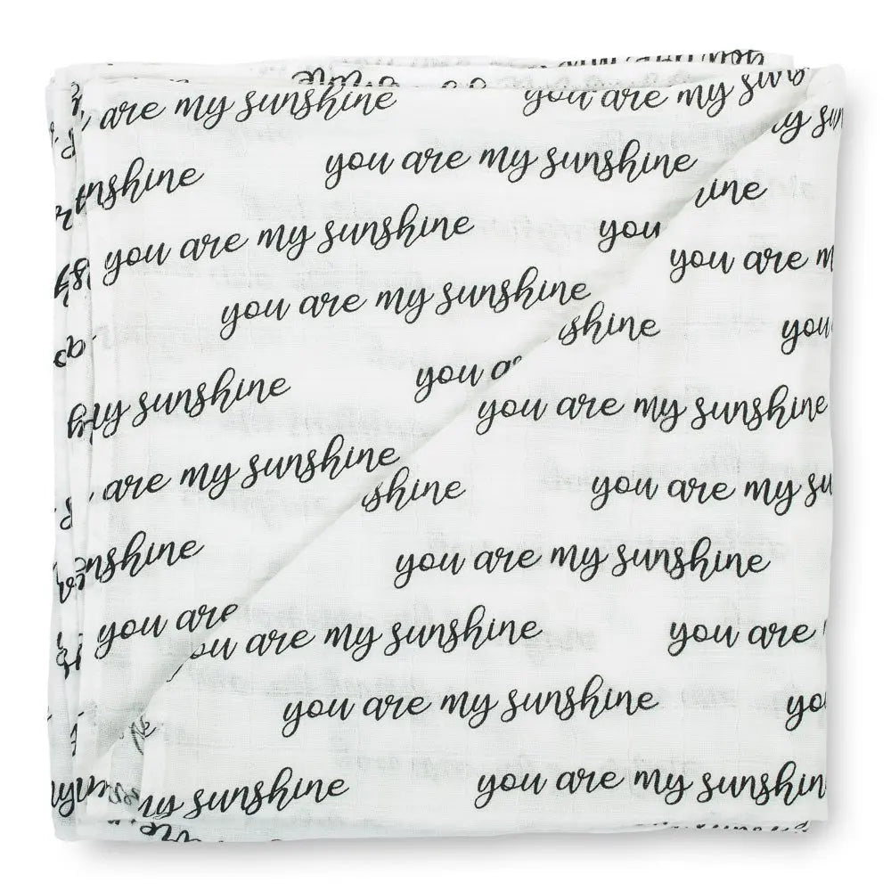 LollyBanks You Are My Sunshine Baby Muslin Swaddle Blanket - 
