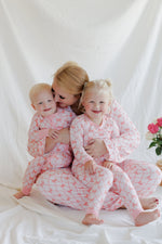 Bamboo Zipper One Piece Pajama - Beautiful Bows by LollyBanks