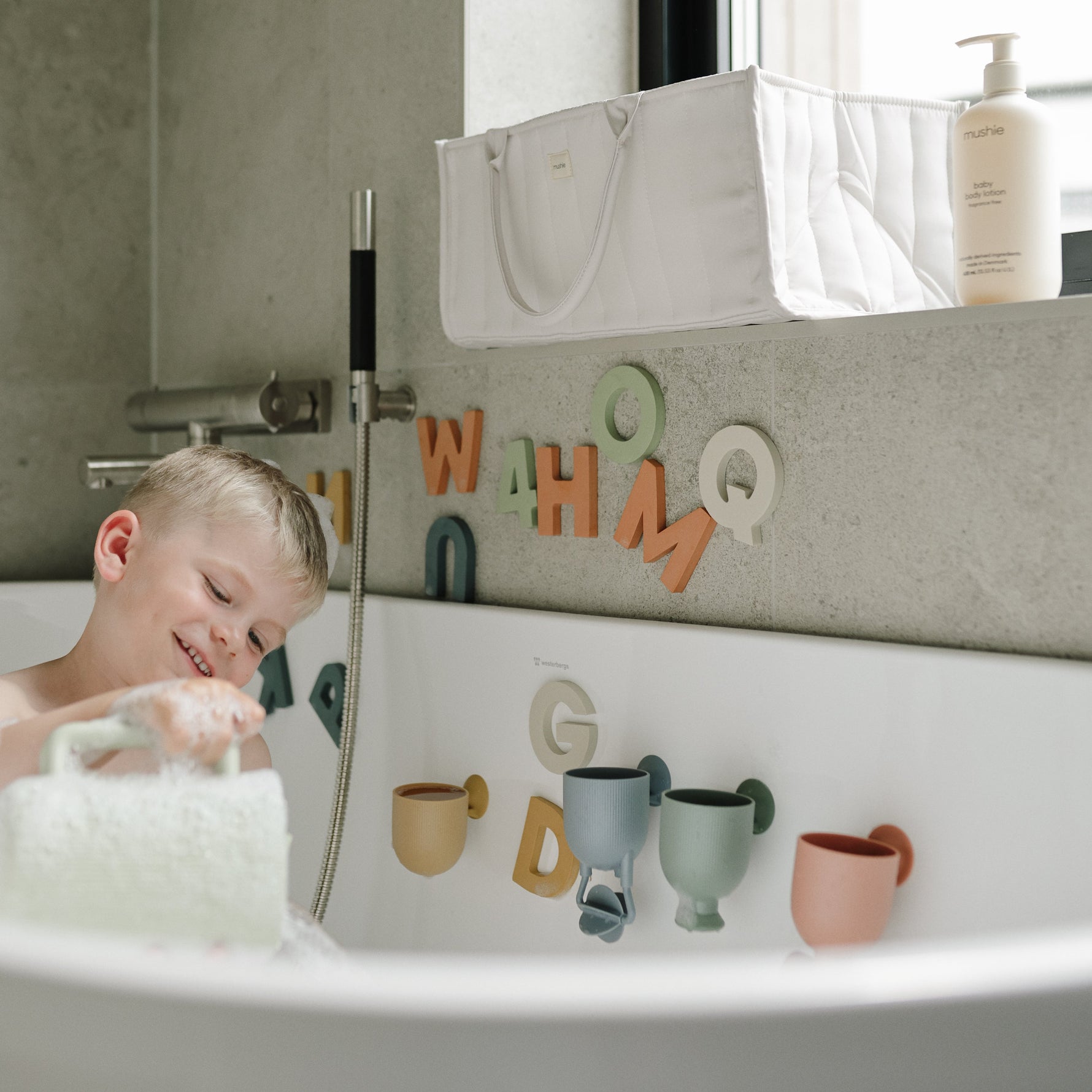 Letters & Numbers Bath Play Set by Mushie at Everetts Place