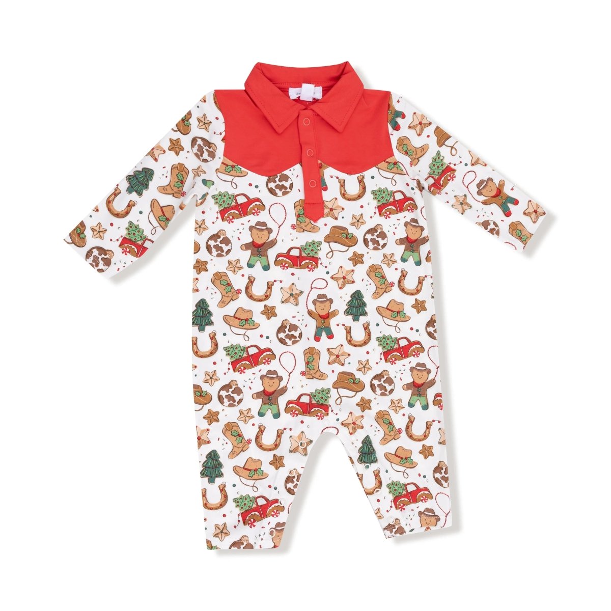 Long Sleeve Cowboy Romper Angel Dear Everetts Place Boutique
