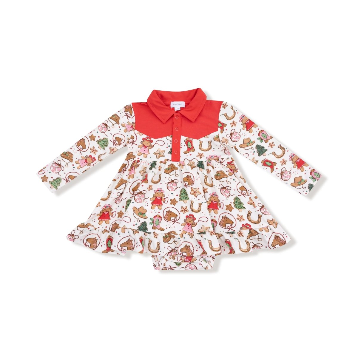 Long Sleeve Cowgirl Bodysuit Dress Angel Dear Everetts Place Boutique