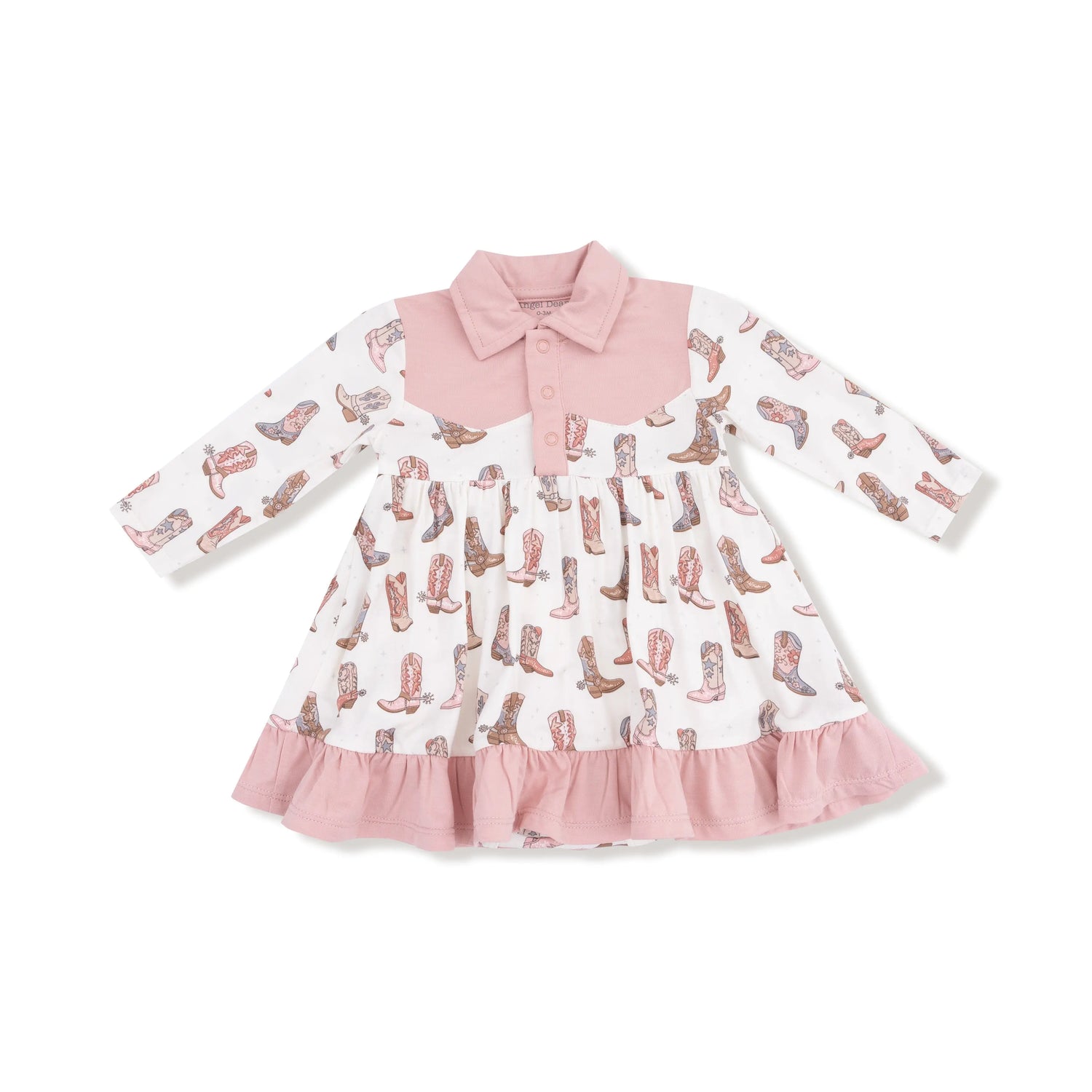 Angel Dear Long Sleeve Cowgirl Bodysuit Dress for Baby Girls Angel Dear - Apparel & Accessories > Clothing > Baby & Toddler Clothing > Baby & Toddler Dresses 550