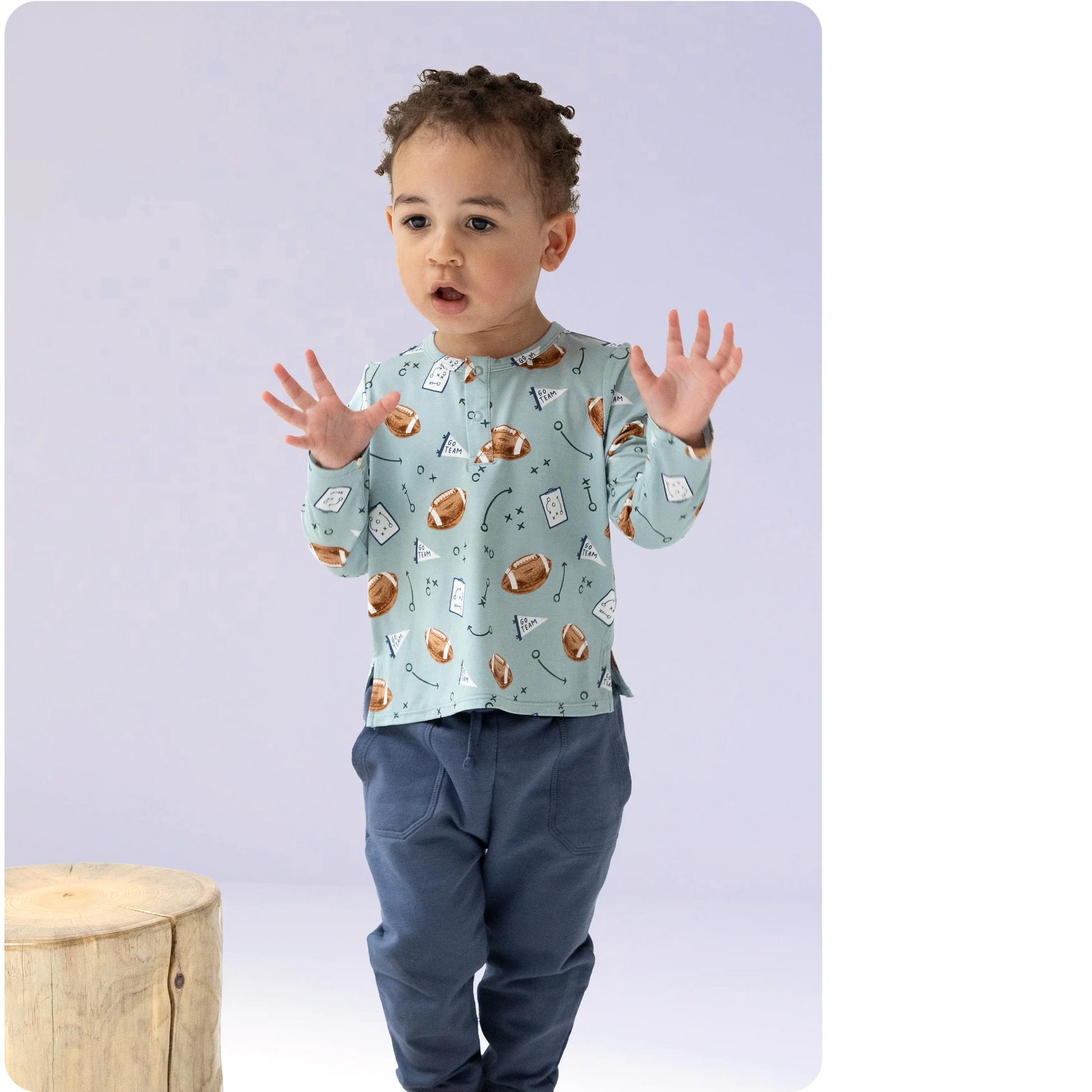 Long Sleeve Henley for Kids Cozy Essential for Fall and Winter Angel Dear Everetts Place: Online Boutique