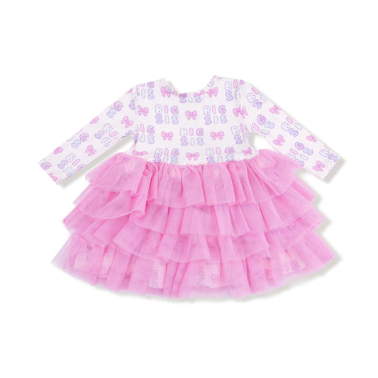Long Sleeve Layered Tulle Dress for Girls Twirly Design Perfect for Parties and Special Occasions Angel Dear Everetts Place: Online Boutique