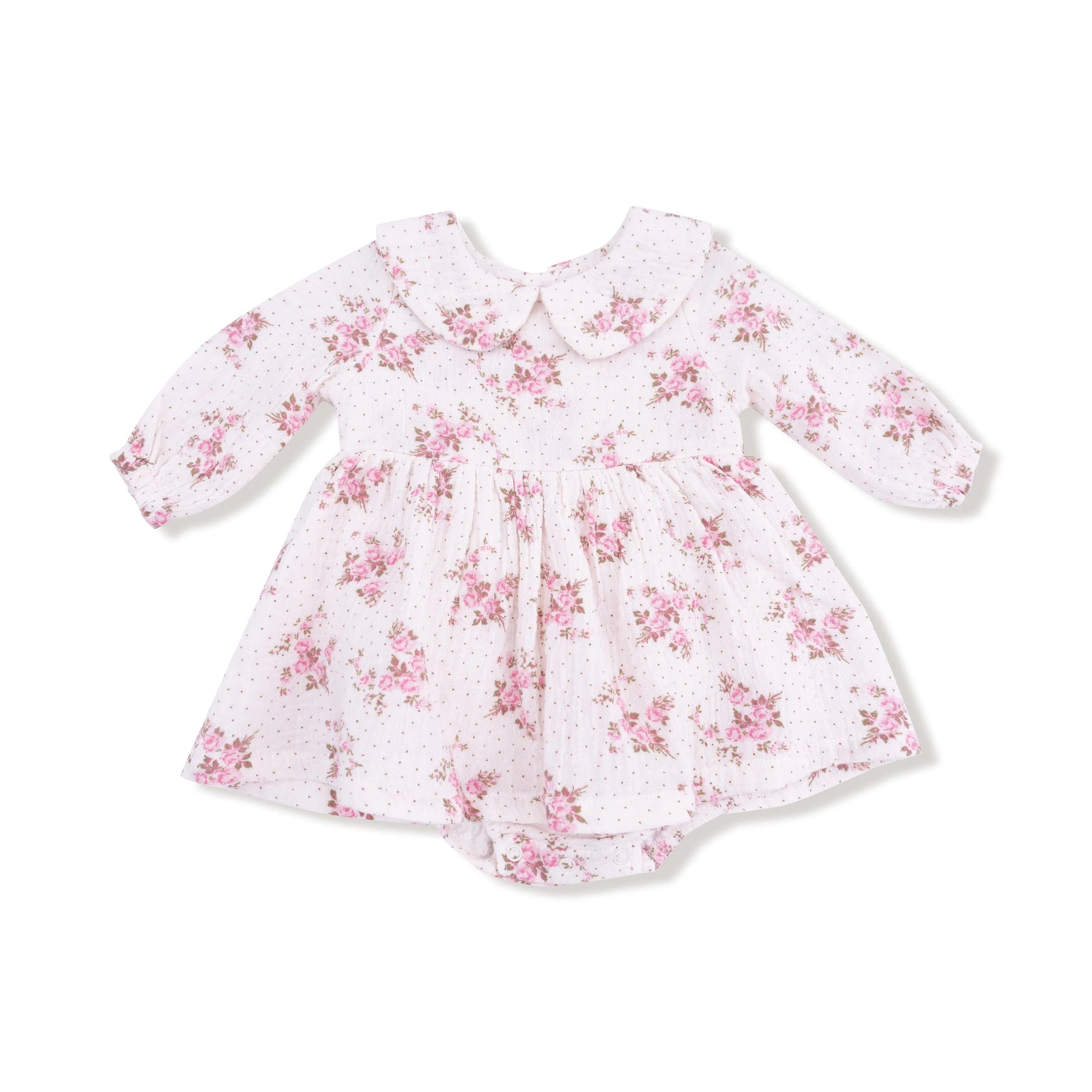 Angel Dear Long Sleeve Organic Peter Pan Collar Bubble With Skirt - Apparel & Accessories > Clothing > Baby & Toddler Clothing > Baby & Toddler Dresses 668
