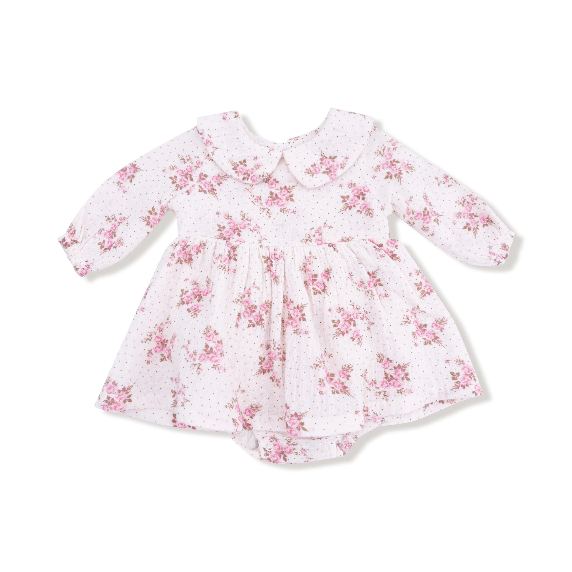 Angel Dear Long Sleeve Organic Peter Pan Collar Bubble With Skirt - Apparel & Accessories > Clothing > Baby & Toddler Clothing > Baby & Toddler Dresses 668