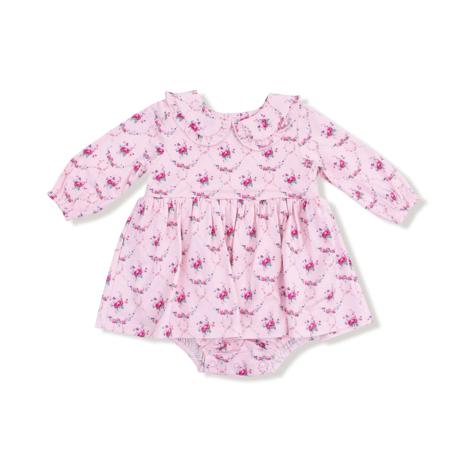Angel Dear Long Sleeve Peter Pan Ruffle Collar Bubble Skirt Set - Apparel & Accessories > Clothing > Baby & Toddler Clothing > Baby One-Pieces 613