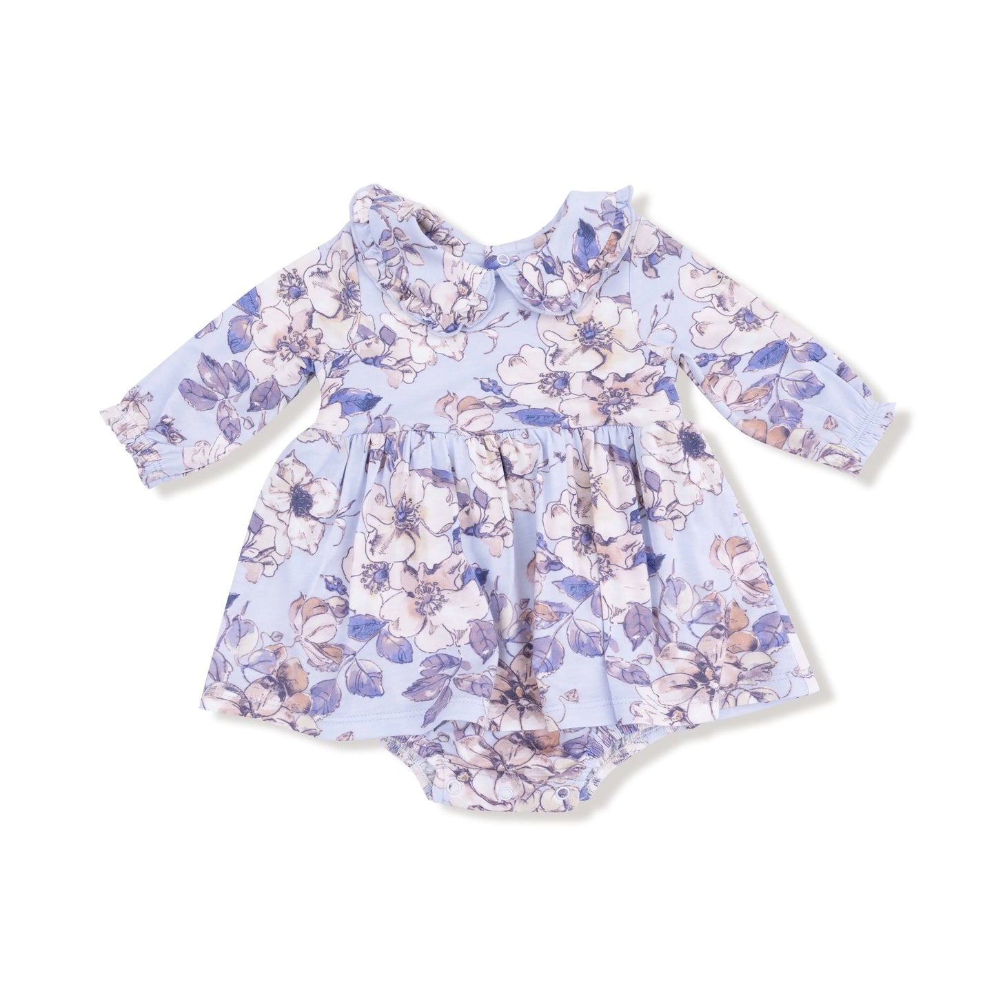 Long Sleeve Peter Pan Ruffle Collar Bubble With Skirt Set Angel Dear Everetts Place: Online Boutique