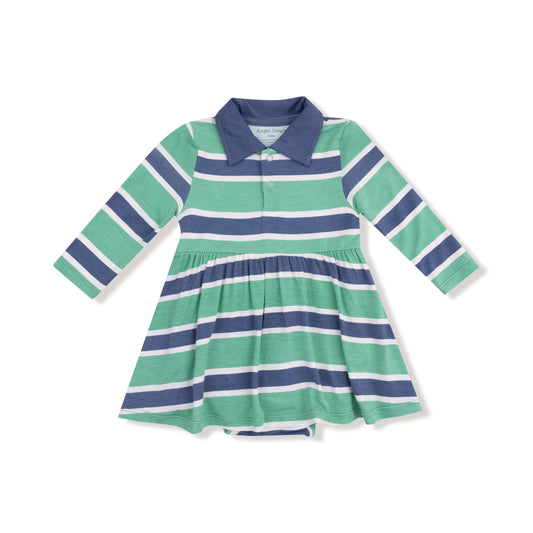 Long Sleeve Polo Bodysuit Dress for Kids in Soft Viscose from Bamboo Angel Dear Everetts Place: Online Boutique