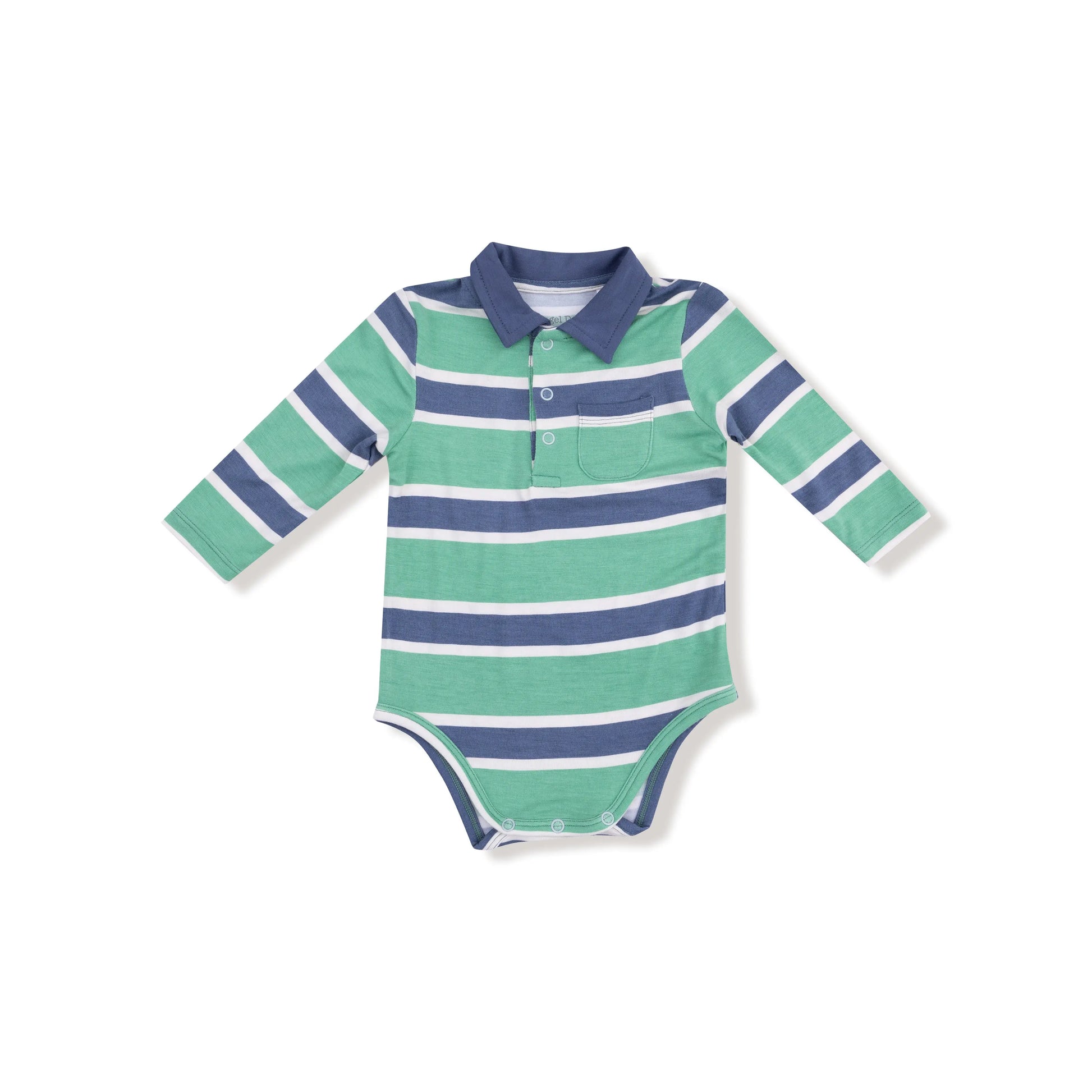 Long Sleeve Polo Bodysuit for Classic Comfort and Effortless Style Angel Dear Everetts Place: Online Boutique