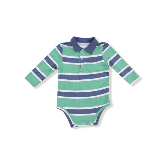 Long Sleeve Polo Bodysuit for Classic Comfort and Effortless Style Angel Dear Everetts Place: Online Boutique